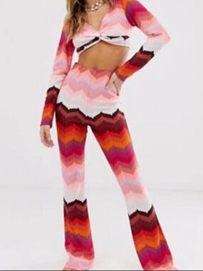 ASOS Multicolor Chevron Knit Set